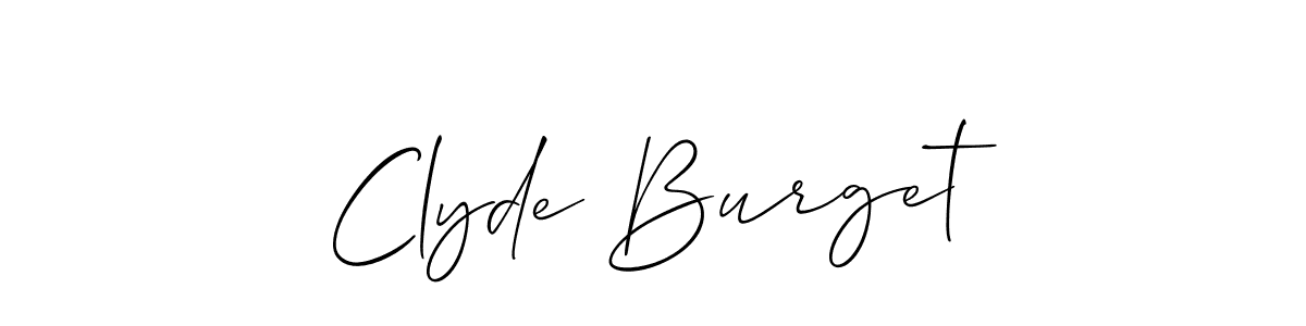 Also we have Clyde Burget name is the best signature style. Create professional handwritten signature collection using Allison_Script autograph style. Clyde Burget signature style 2 images and pictures png