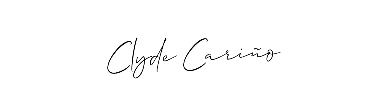 Make a beautiful signature design for name Clyde Cariño. With this signature (Allison_Script) style, you can create a handwritten signature for free. Clyde Cariño signature style 2 images and pictures png