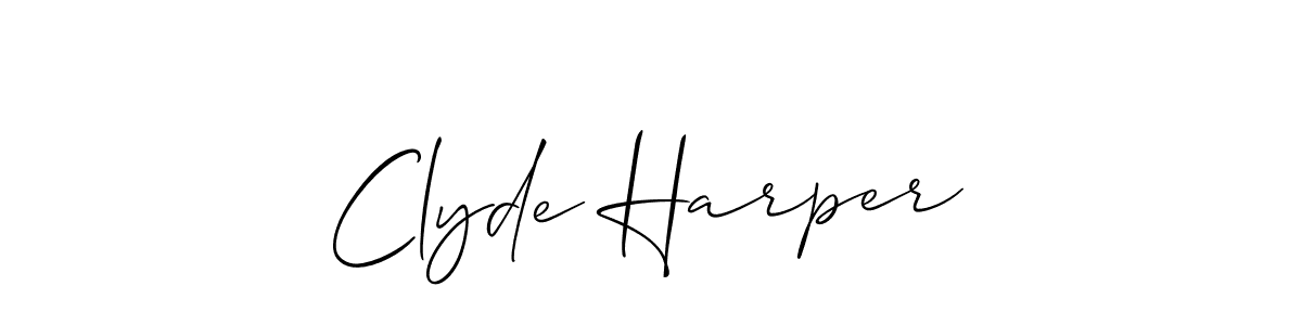 Also we have Clyde Harper name is the best signature style. Create professional handwritten signature collection using Allison_Script autograph style. Clyde Harper signature style 2 images and pictures png