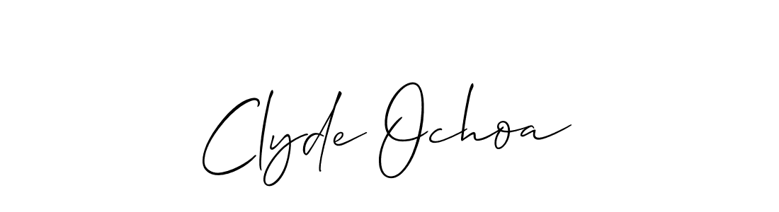 Make a beautiful signature design for name Clyde Ochoa. With this signature (Allison_Script) style, you can create a handwritten signature for free. Clyde Ochoa signature style 2 images and pictures png