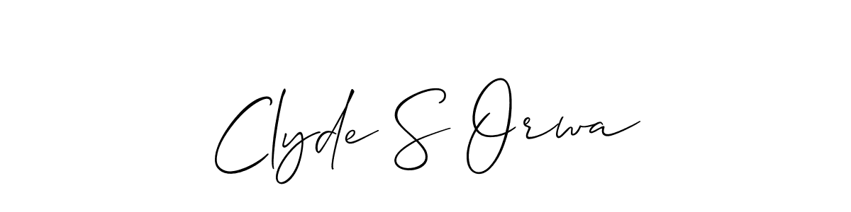 This is the best signature style for the Clyde S Orwa name. Also you like these signature font (Allison_Script). Mix name signature. Clyde S Orwa signature style 2 images and pictures png