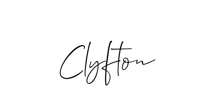 Best and Professional Signature Style for Clyfton. Allison_Script Best Signature Style Collection. Clyfton signature style 2 images and pictures png