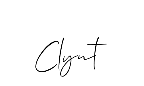 Create a beautiful signature design for name Clynt. With this signature (Allison_Script) fonts, you can make a handwritten signature for free. Clynt signature style 2 images and pictures png