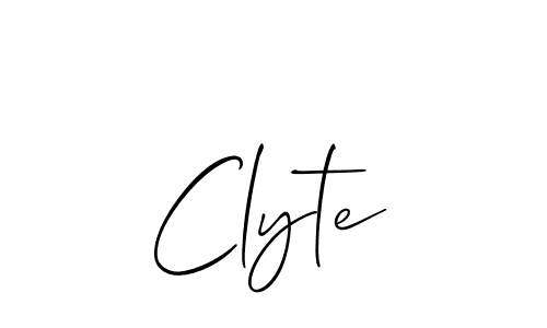 Clyte stylish signature style. Best Handwritten Sign (Allison_Script) for my name. Handwritten Signature Collection Ideas for my name Clyte. Clyte signature style 2 images and pictures png