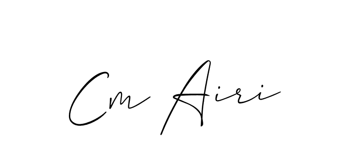 How to make Cm Airi signature? Allison_Script is a professional autograph style. Create handwritten signature for Cm Airi name. Cm Airi signature style 2 images and pictures png