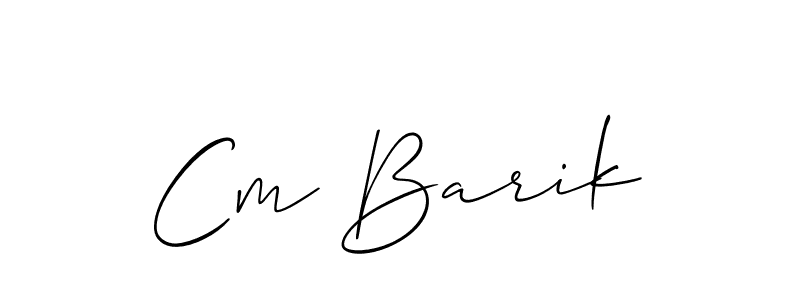 Allison_Script is a professional signature style that is perfect for those who want to add a touch of class to their signature. It is also a great choice for those who want to make their signature more unique. Get Cm Barik name to fancy signature for free. Cm Barik signature style 2 images and pictures png