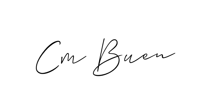 It looks lik you need a new signature style for name Cm Buen. Design unique handwritten (Allison_Script) signature with our free signature maker in just a few clicks. Cm Buen signature style 2 images and pictures png