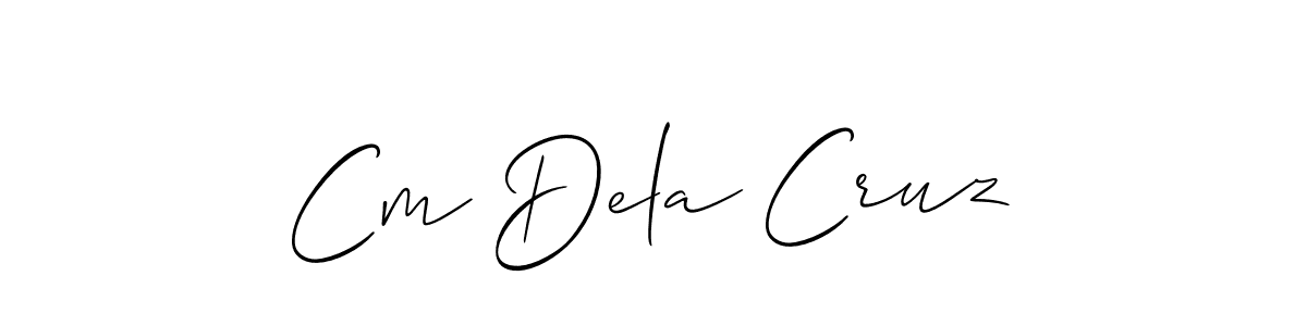 Use a signature maker to create a handwritten signature online. With this signature software, you can design (Allison_Script) your own signature for name Cm Dela Cruz. Cm Dela Cruz signature style 2 images and pictures png