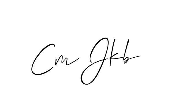 How to Draw Cm Jkb signature style? Allison_Script is a latest design signature styles for name Cm Jkb. Cm Jkb signature style 2 images and pictures png