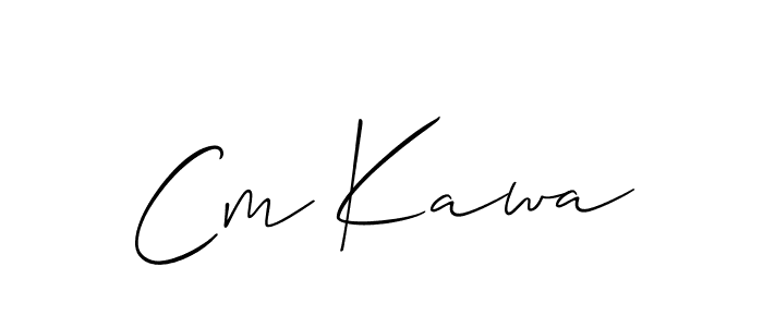 Once you've used our free online signature maker to create your best signature Allison_Script style, it's time to enjoy all of the benefits that Cm Kawa name signing documents. Cm Kawa signature style 2 images and pictures png