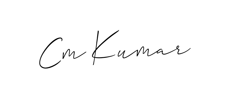 You should practise on your own different ways (Allison_Script) to write your name (Cm Kumar) in signature. don't let someone else do it for you. Cm Kumar signature style 2 images and pictures png