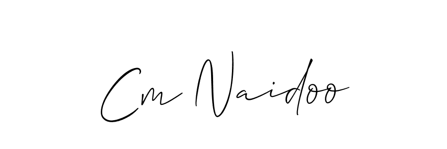It looks lik you need a new signature style for name Cm Naidoo. Design unique handwritten (Allison_Script) signature with our free signature maker in just a few clicks. Cm Naidoo signature style 2 images and pictures png