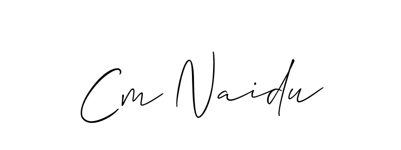 Also You can easily find your signature by using the search form. We will create Cm Naidu name handwritten signature images for you free of cost using Allison_Script sign style. Cm Naidu signature style 2 images and pictures png