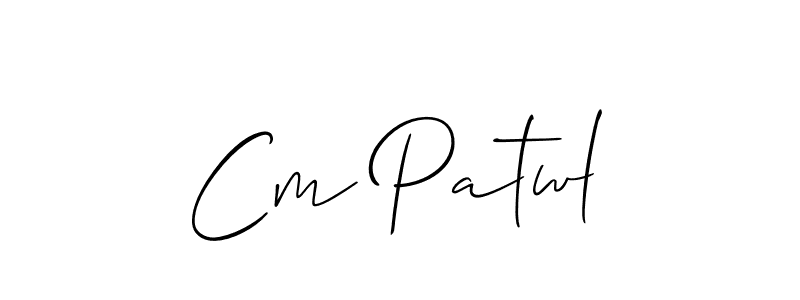 How to make Cm Patwl signature? Allison_Script is a professional autograph style. Create handwritten signature for Cm Patwl name. Cm Patwl signature style 2 images and pictures png