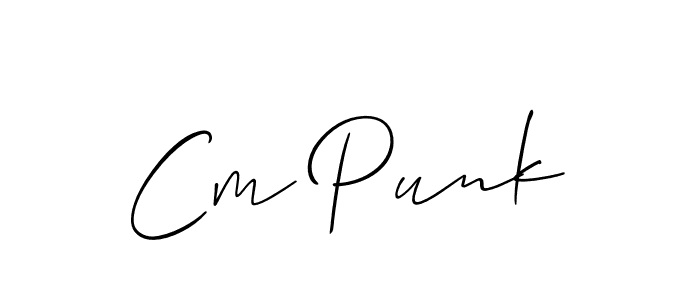 Create a beautiful signature design for name Cm Punk. With this signature (Allison_Script) fonts, you can make a handwritten signature for free. Cm Punk signature style 2 images and pictures png