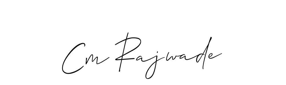 Design your own signature with our free online signature maker. With this signature software, you can create a handwritten (Allison_Script) signature for name Cm Rajwade. Cm Rajwade signature style 2 images and pictures png
