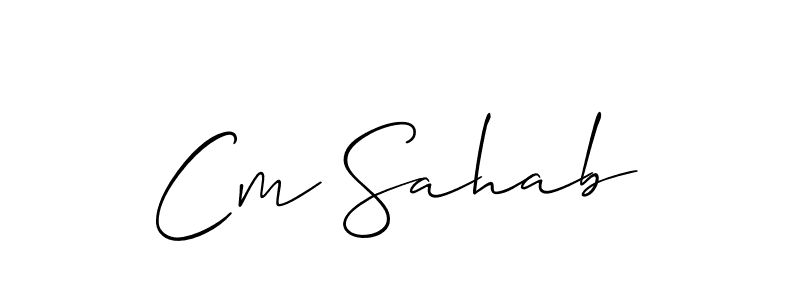 This is the best signature style for the Cm Sahab name. Also you like these signature font (Allison_Script). Mix name signature. Cm Sahab signature style 2 images and pictures png