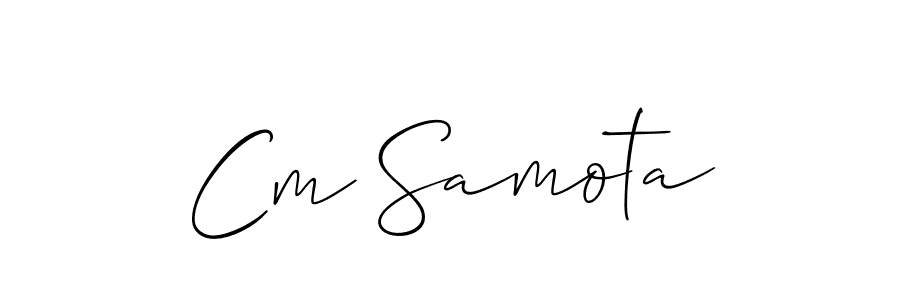 This is the best signature style for the Cm Samota name. Also you like these signature font (Allison_Script). Mix name signature. Cm Samota signature style 2 images and pictures png