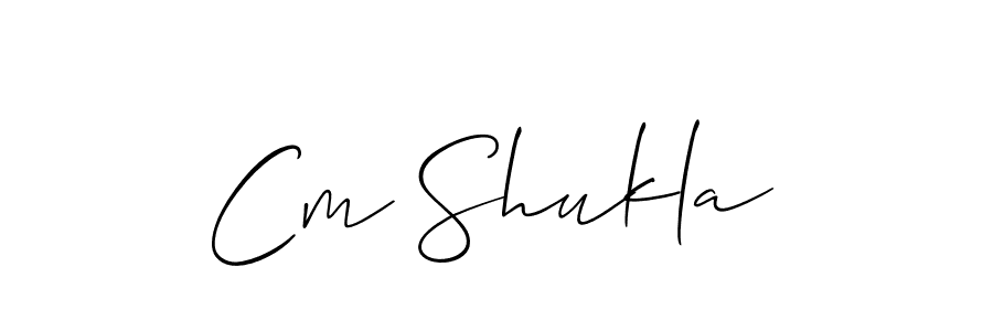 Allison_Script is a professional signature style that is perfect for those who want to add a touch of class to their signature. It is also a great choice for those who want to make their signature more unique. Get Cm Shukla name to fancy signature for free. Cm Shukla signature style 2 images and pictures png