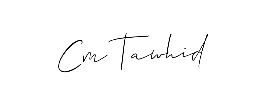 How to Draw Cm Tawhid signature style? Allison_Script is a latest design signature styles for name Cm Tawhid. Cm Tawhid signature style 2 images and pictures png