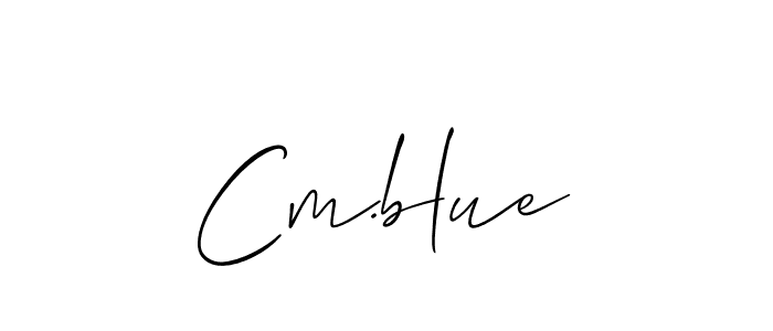 How to make Cm.blue signature? Allison_Script is a professional autograph style. Create handwritten signature for Cm.blue name. Cm.blue signature style 2 images and pictures png