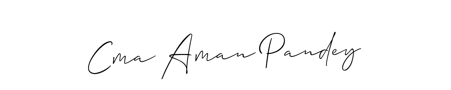 if you are searching for the best signature style for your name Cma Aman Pandey. so please give up your signature search. here we have designed multiple signature styles  using Allison_Script. Cma Aman Pandey signature style 2 images and pictures png