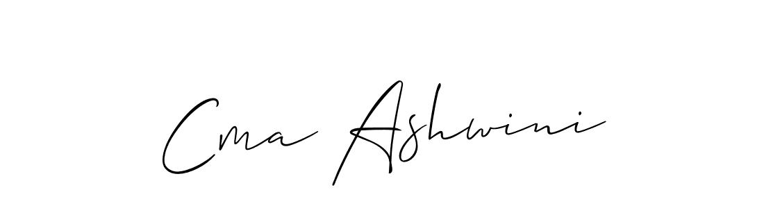 How to make Cma Ashwini signature? Allison_Script is a professional autograph style. Create handwritten signature for Cma Ashwini name. Cma Ashwini signature style 2 images and pictures png