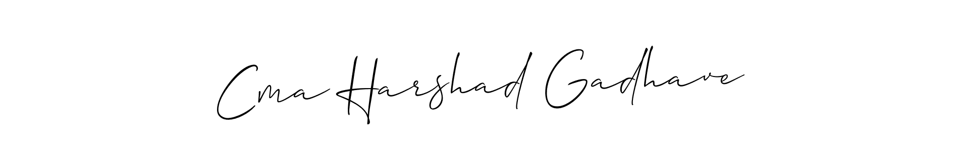 Similarly Allison_Script is the best handwritten signature design. Signature creator online .You can use it as an online autograph creator for name Cma Harshad Gadhave. Cma Harshad Gadhave signature style 2 images and pictures png