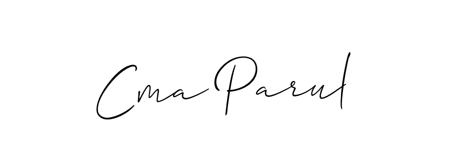 Cma Parul stylish signature style. Best Handwritten Sign (Allison_Script) for my name. Handwritten Signature Collection Ideas for my name Cma Parul. Cma Parul signature style 2 images and pictures png