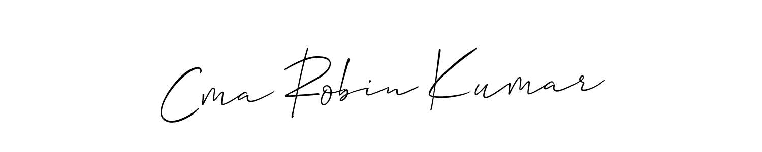 if you are searching for the best signature style for your name Cma Robin Kumar. so please give up your signature search. here we have designed multiple signature styles  using Allison_Script. Cma Robin Kumar signature style 2 images and pictures png