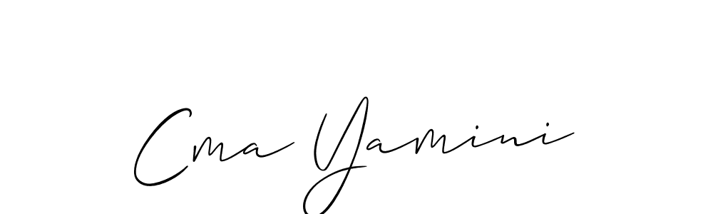 Similarly Allison_Script is the best handwritten signature design. Signature creator online .You can use it as an online autograph creator for name Cma Yamini. Cma Yamini signature style 2 images and pictures png