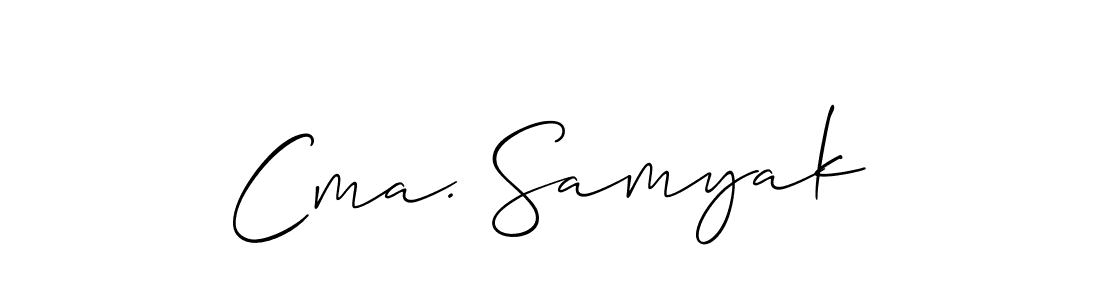 Cma. Samyak stylish signature style. Best Handwritten Sign (Allison_Script) for my name. Handwritten Signature Collection Ideas for my name Cma. Samyak. Cma. Samyak signature style 2 images and pictures png