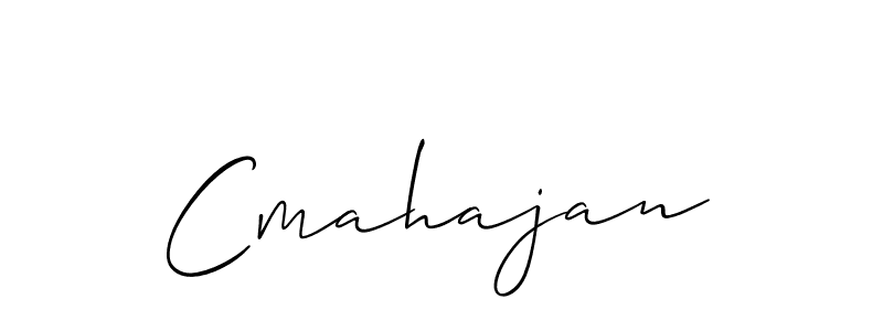 Create a beautiful signature design for name Cmahajan. With this signature (Allison_Script) fonts, you can make a handwritten signature for free. Cmahajan signature style 2 images and pictures png