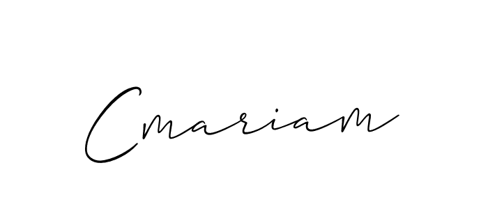 The best way (Allison_Script) to make a short signature is to pick only two or three words in your name. The name Cmariam include a total of six letters. For converting this name. Cmariam signature style 2 images and pictures png