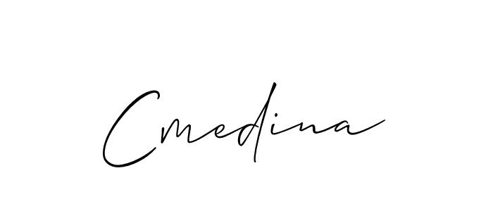 How to Draw Cmedina signature style? Allison_Script is a latest design signature styles for name Cmedina. Cmedina signature style 2 images and pictures png