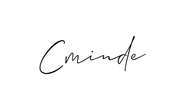 The best way (Allison_Script) to make a short signature is to pick only two or three words in your name. The name Cminde include a total of six letters. For converting this name. Cminde signature style 2 images and pictures png