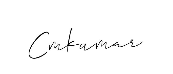 Design your own signature with our free online signature maker. With this signature software, you can create a handwritten (Allison_Script) signature for name Cmkumar. Cmkumar signature style 2 images and pictures png