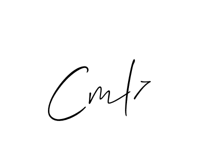 The best way (Allison_Script) to make a short signature is to pick only two or three words in your name. The name Cml7 include a total of six letters. For converting this name. Cml7 signature style 2 images and pictures png