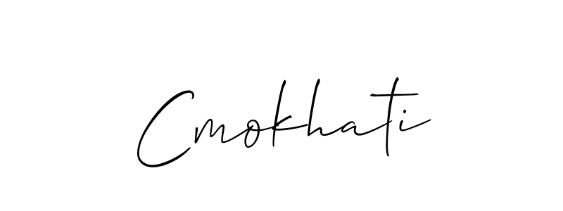 Cmokhati stylish signature style. Best Handwritten Sign (Allison_Script) for my name. Handwritten Signature Collection Ideas for my name Cmokhati. Cmokhati signature style 2 images and pictures png