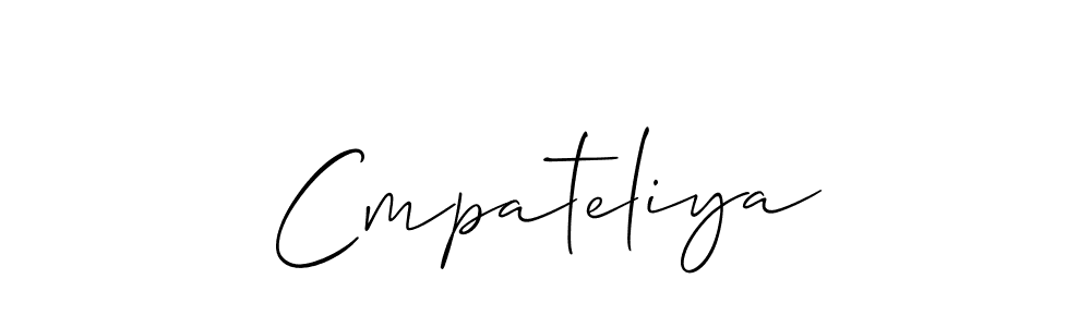 Create a beautiful signature design for name Cmpateliya. With this signature (Allison_Script) fonts, you can make a handwritten signature for free. Cmpateliya signature style 2 images and pictures png