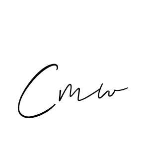 Design your own signature with our free online signature maker. With this signature software, you can create a handwritten (Allison_Script) signature for name Cmw. Cmw signature style 2 images and pictures png