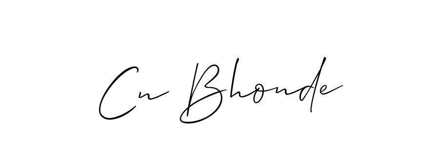 How to make Cn Bhonde signature? Allison_Script is a professional autograph style. Create handwritten signature for Cn Bhonde name. Cn Bhonde signature style 2 images and pictures png