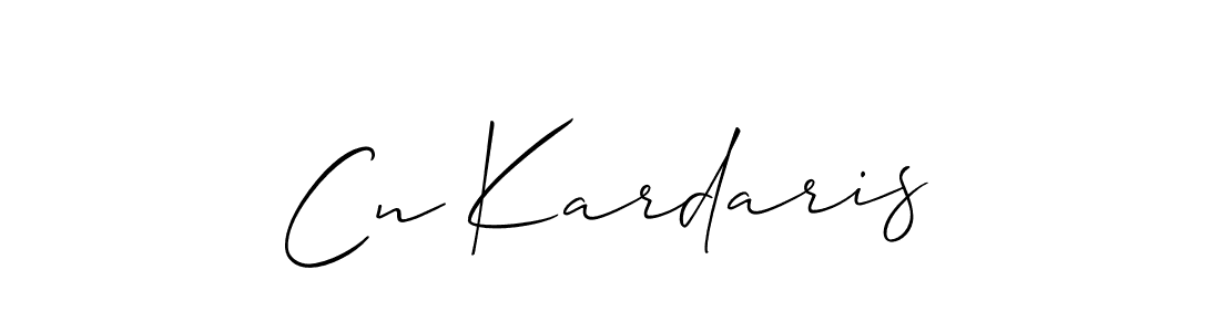 Create a beautiful signature design for name Cn Kardaris. With this signature (Allison_Script) fonts, you can make a handwritten signature for free. Cn Kardaris signature style 2 images and pictures png