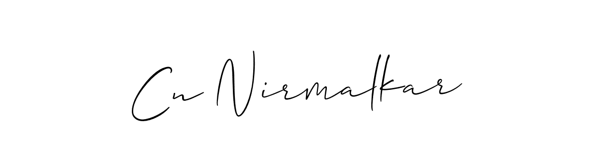 Make a beautiful signature design for name Cn Nirmalkar. With this signature (Allison_Script) style, you can create a handwritten signature for free. Cn Nirmalkar signature style 2 images and pictures png