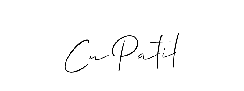 How to make Cn Patil name signature. Use Allison_Script style for creating short signs online. This is the latest handwritten sign. Cn Patil signature style 2 images and pictures png