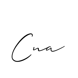 Design your own signature with our free online signature maker. With this signature software, you can create a handwritten (Allison_Script) signature for name Cna. Cna signature style 2 images and pictures png