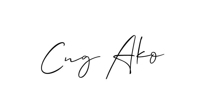 It looks lik you need a new signature style for name Cng Ako. Design unique handwritten (Allison_Script) signature with our free signature maker in just a few clicks. Cng Ako signature style 2 images and pictures png