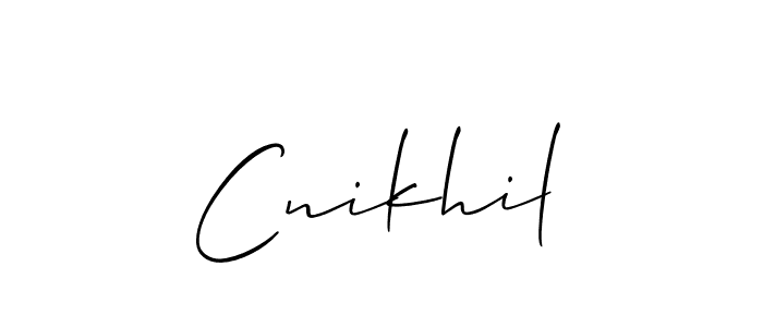 Also You can easily find your signature by using the search form. We will create Cnikhil name handwritten signature images for you free of cost using Allison_Script sign style. Cnikhil signature style 2 images and pictures png