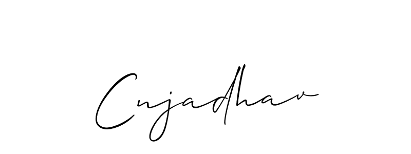 Make a beautiful signature design for name Cnjadhav. With this signature (Allison_Script) style, you can create a handwritten signature for free. Cnjadhav signature style 2 images and pictures png