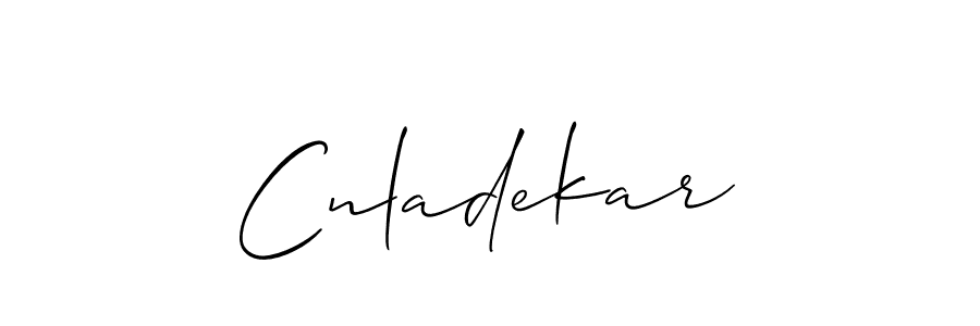 The best way (Allison_Script) to make a short signature is to pick only two or three words in your name. The name Cnladekar include a total of six letters. For converting this name. Cnladekar signature style 2 images and pictures png